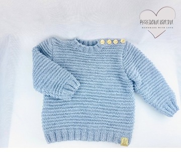 Szary sweterek dla dziecka r86 HANDMADE