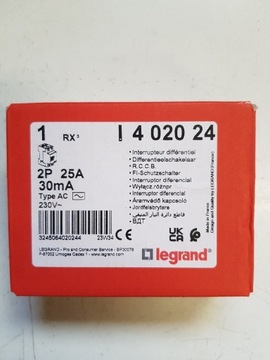 Wylacznik Legrand 25A 30ma