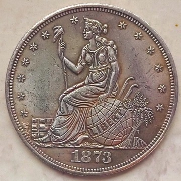 Stara Moneta USA 1 Dolar Seated Liberty 1873 rok