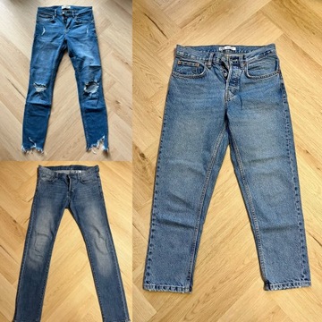 Zestaw Spodnie jeansowe męskie rozmiar 30 Zara H&M Pull&Bear