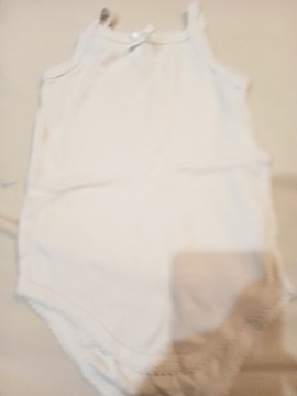 Body niemowlęce na ramiączkach białe 80cm