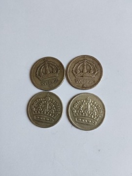 Zestaw  4 monet  50 Ore  Szwecja srebro