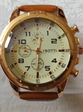 Luksusowy zegarek męski na skórzanym pasku 