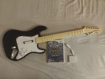 GITARA ROCK BAND WII + DONGLE + GRA 100% SPRAWNE