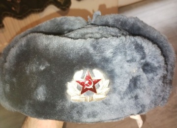 Orginalna czapka uszanka Radziecka 
