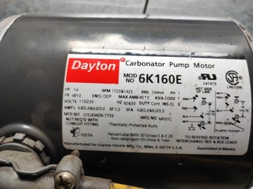 Dayton 6K160E silnik pompy saturatora