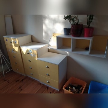 Meble dziecięce komody, półka, łóżko piętrowe
