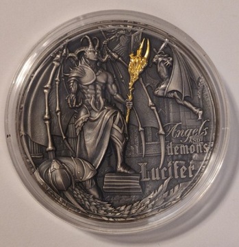 Moneta Anioły i Demony 2021 Lucyfer 2oz Ag999