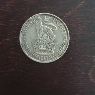 1 Shilling / szyling 1932 srebro wielka brytania