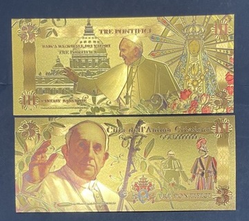 Banknoty Pozłacane Papież Franciszek