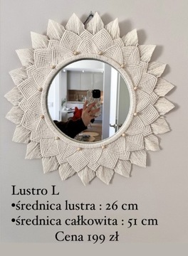 Lustro na ścianę handmade