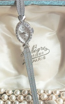 Vintage zegarek złoto 14 k Hamilton Swiss diamenty