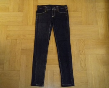 XS-34 MANGO spodnie jeansowe jeansy złoty połysk