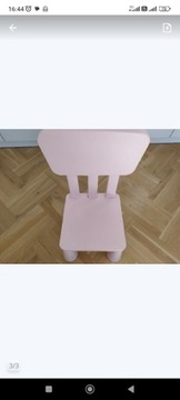 Krzesło Ikea Mammut różowe