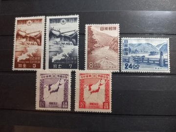 Japonia 1930 '43 '52 znaczki pocztowe 