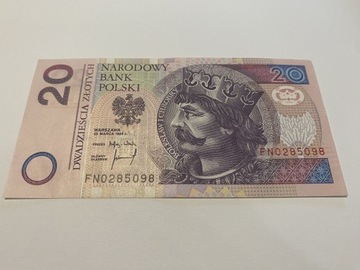 Banknot 20 zł 1994 seria Fn