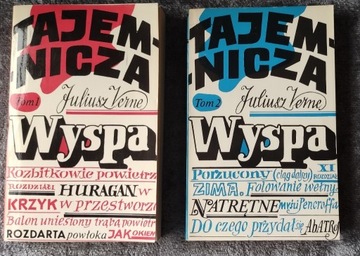 TAJEMNICZA WYSPA JULIUSZ VERNE TOM I i II 1980r