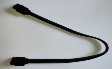 Kabel SATA 3.0 0,3 m czarny z zatrzaskiem