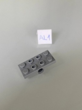 Lego płytka 2x4 z tuleja jasny szary