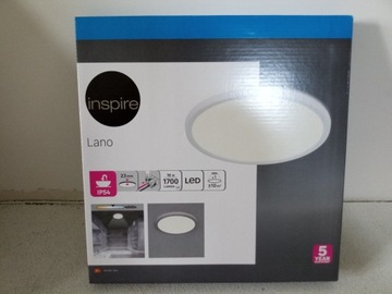 Plafon LED Lano biały IP54 29 cm 1700 lm Inspire