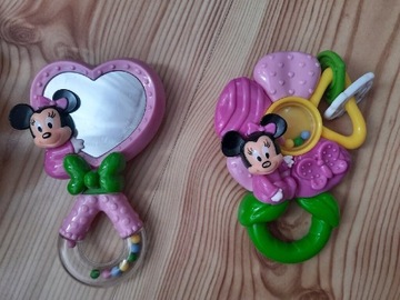 Zestaw grzechotka lusterko minnie clementoni