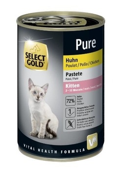 SELECT GOLD Pure Kitten Pasztet  Kurczak 400g