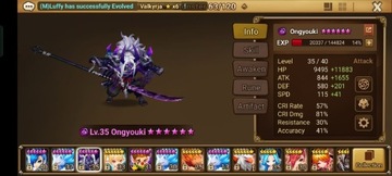 Summoners War 1xLD (Ongyouki Dark Onimush) starter