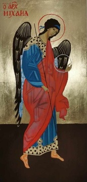 Archanioł Michał, ikona deska tempera