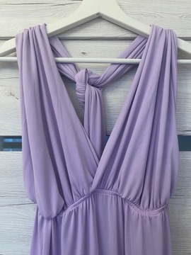 Długa sukienka maxi infinity liliowy fiolet