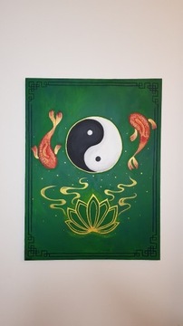 Obraz ręcznie malowany Yin Yang 