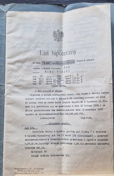 List hipoteczny 1937 Grodzisk, Nowy Tomyśl