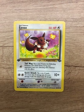 Kart Pokemon Eevee Jungle 51/64 first edition