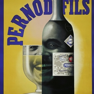 A. M. Cassandre Pernod Fils  plakat Giclee 50x70 