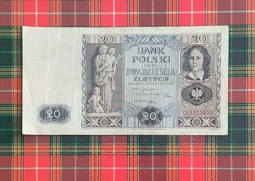 Banknot 20zł 1936r. Seria CF