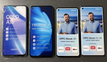 Zestaw 4 atrap telefonów Oppo Realme