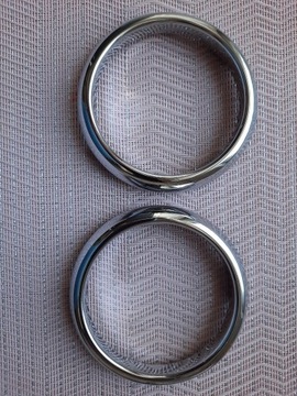 Pierścienie halogenów ABS Ford Focus II srebrne