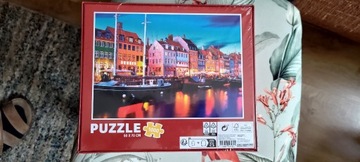 Puzzle 1000 elementów 50x70 Widok kanału Amsterdam