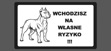 Trwała tabliczka amstaff, pitbull duży wybór