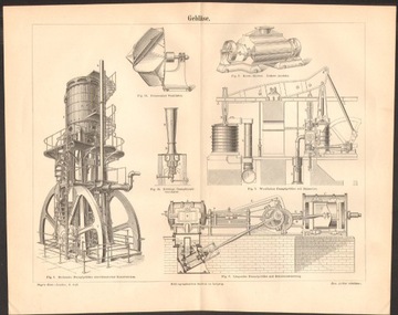 DMUCHAWY litografia z 1888 r ORYGINAŁ