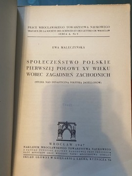 E. Maleczyńska - Społeczeństwo polskie pierwszej 