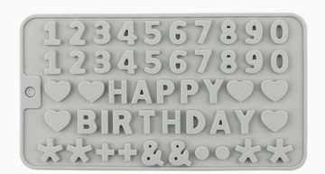 Forma silikonowa cyfry happy birthday