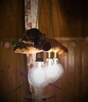 Lampa drewniana, sufitowa|Rękodzieło|Unikat| 