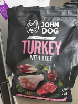 Karma John Dog kurczak z wołowiną 3 kg