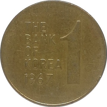 Korea Południowa 1 won 1967, KM#4