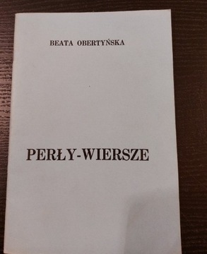 Beata Obertyńska. Perły - wiersze. 