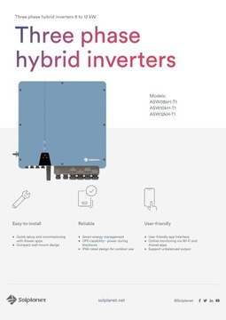 Inwerter hybrydowy Solplanet ASW8000H-T