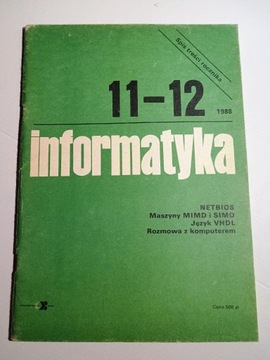Czasopismo Informatyka 11-12/1988