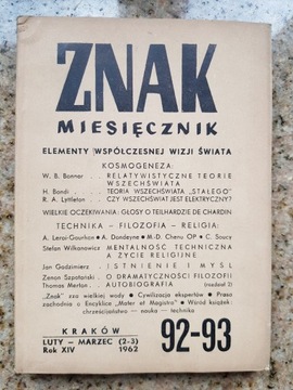 Znak miesięcznik nr 92-93 Wizja świata