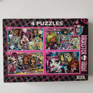 Puzzle Monster High 4 układanki 560 elementów