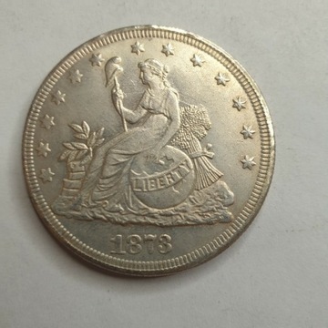 USA 1 dolar 1873  kopia posrebrzana 